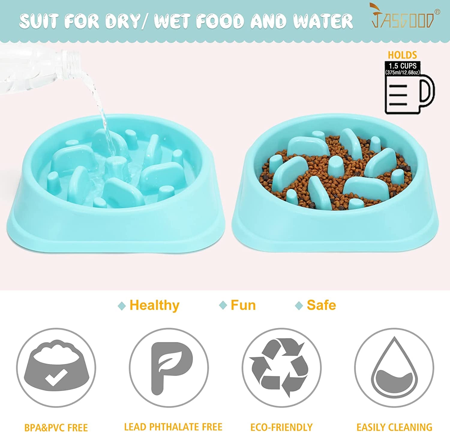 Eco-Friendly Slow Eating Dog Bowl – Non-Toxic Design to Prevent Choking & Stop Bloat