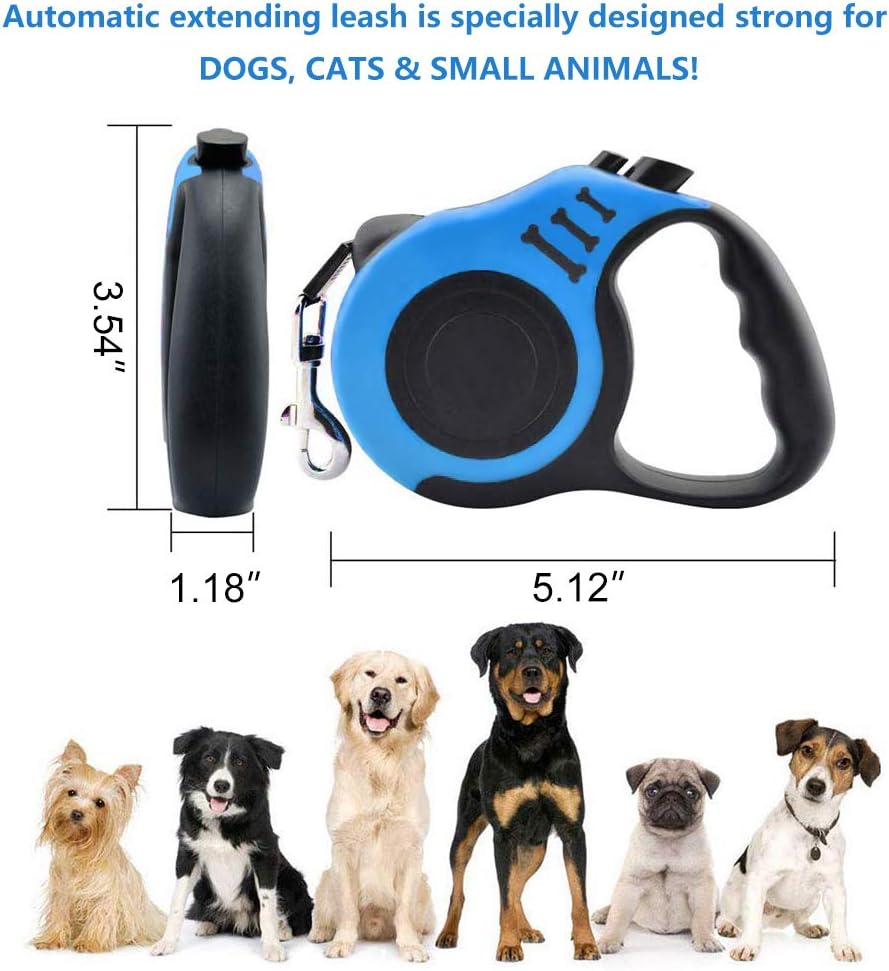 16.5 ft Retractable Dog Leash -  up to 110 lbs