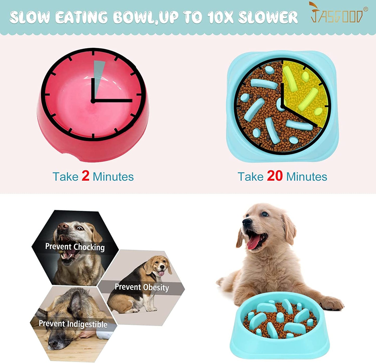 Eco-Friendly Slow Eating Dog Bowl – Non-Toxic Design to Prevent Choking & Stop Bloat