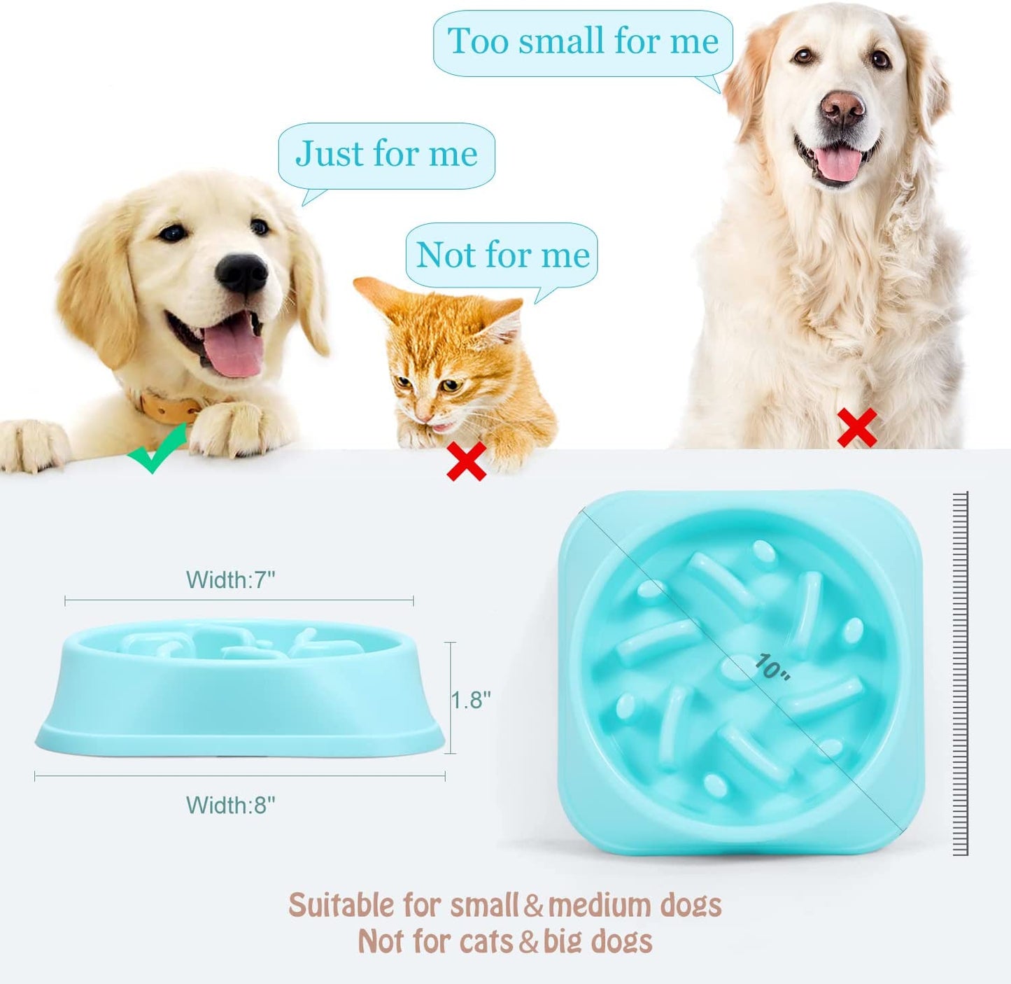 Eco-Friendly Slow Eating Dog Bowl – Non-Toxic Design to Prevent Choking & Stop Bloat