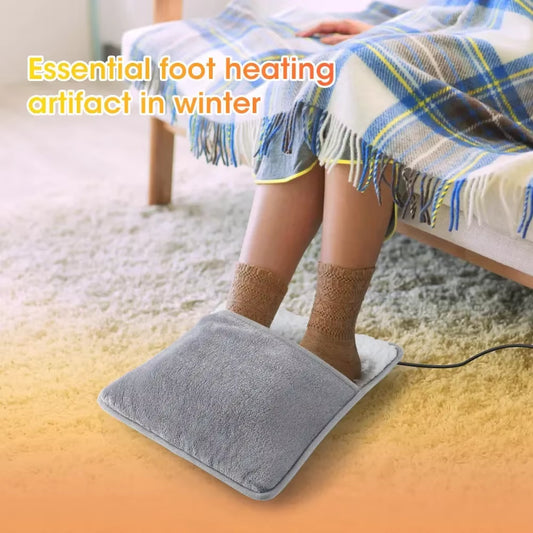 USB Heated Foot Warmer Pad – Soft Plush Washable Electric Foot Heating Mat for Ultimate Comfort in Winter