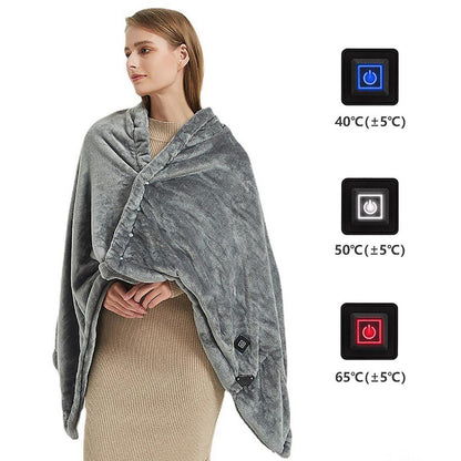 Electric Heated Plush Throw Blanket