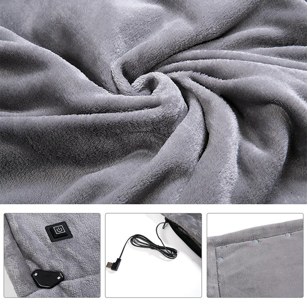 Electric Heated Plush Throw Blanket